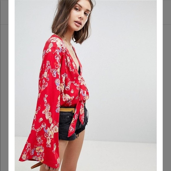 Free People Tops - Free People intimately free floral blouse bodysuit